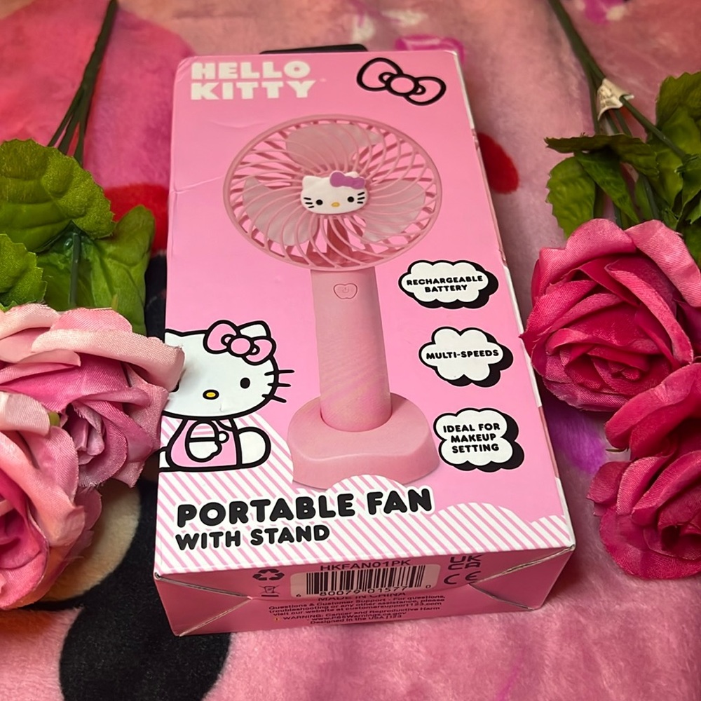Hello Kitty portable fan with stand